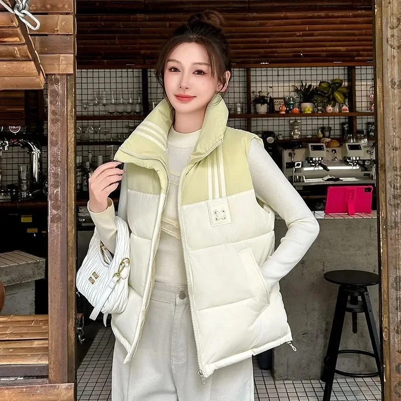 Unten Baumwolle Weste Jacke frauen Parkas 2025 Herbst Winter Neue Explosionen Ärmellose Mantel Westlichen Mode Weste Outwear Weibliche