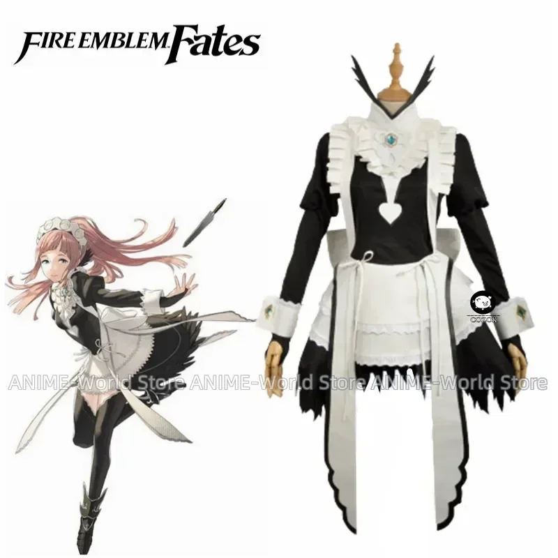 

Fire Emblem Fates Felicia Dress Cosplay Costume Custom Black White Gown Any Size