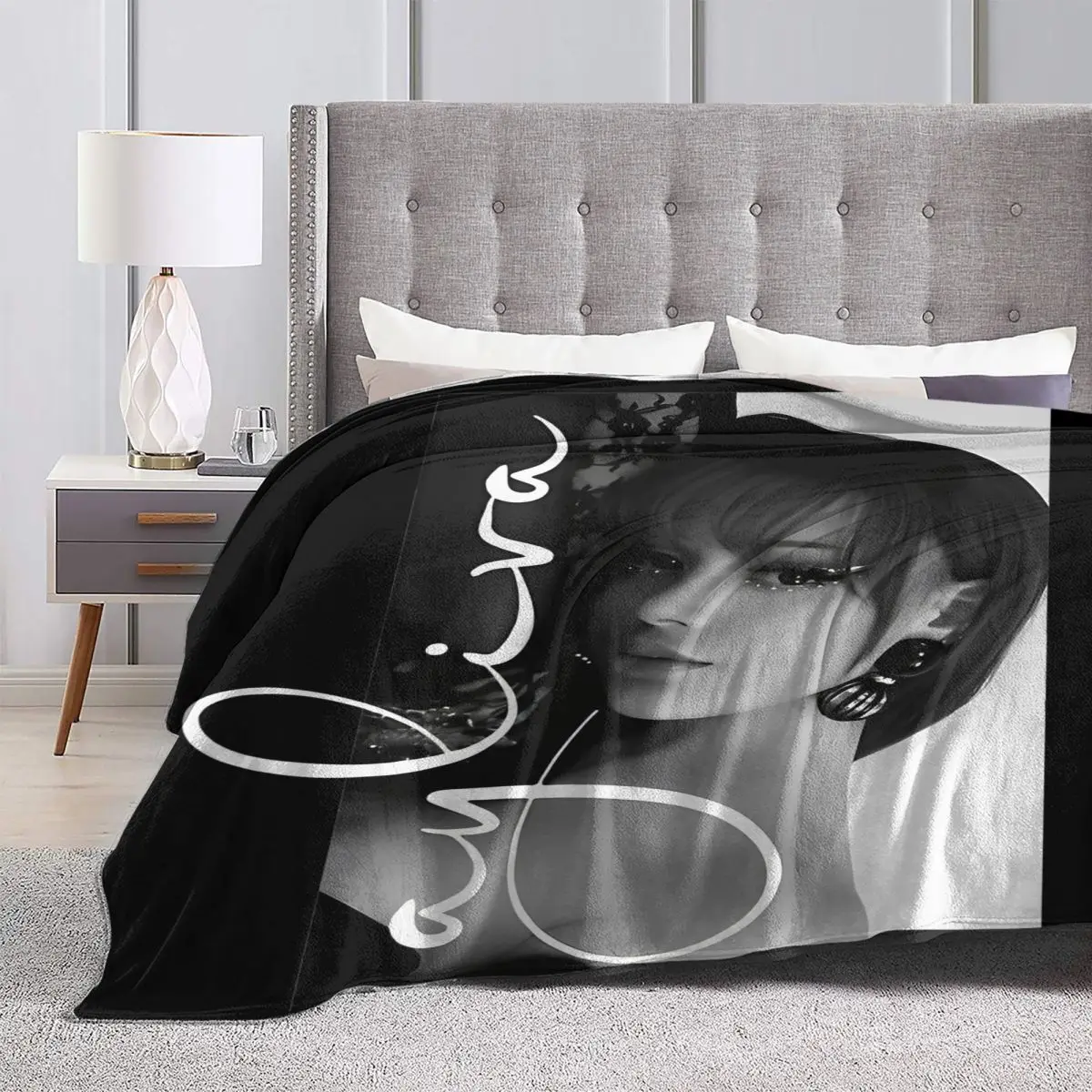 Ayliva Cool Singer Pop Music Coperta Coperta morbida di qualità Primavera Ragazzo Ragazza Divano Sedia Divano letto Street Trend Copriletto