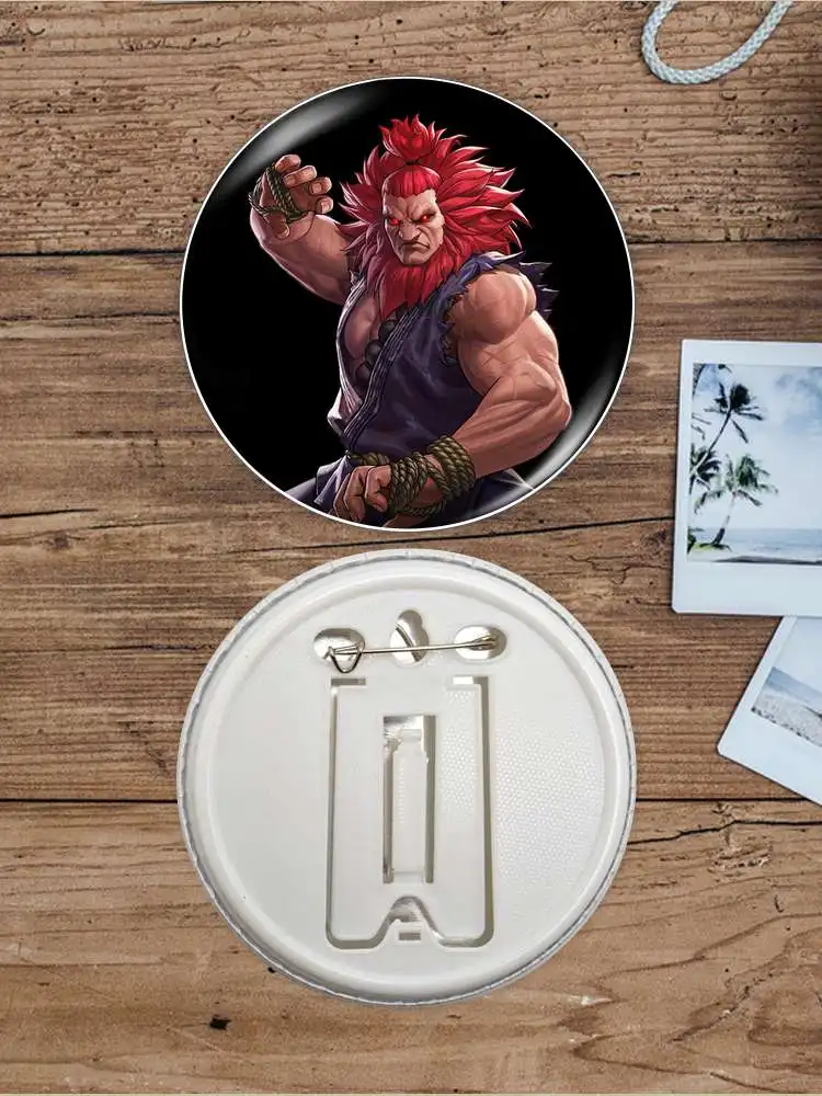 Мягкая брошь Akuma с аниме персонажами игры, значок с якорем, периферийные булавки, персонализированная металлическая школьная сумка для учеников 58 мм