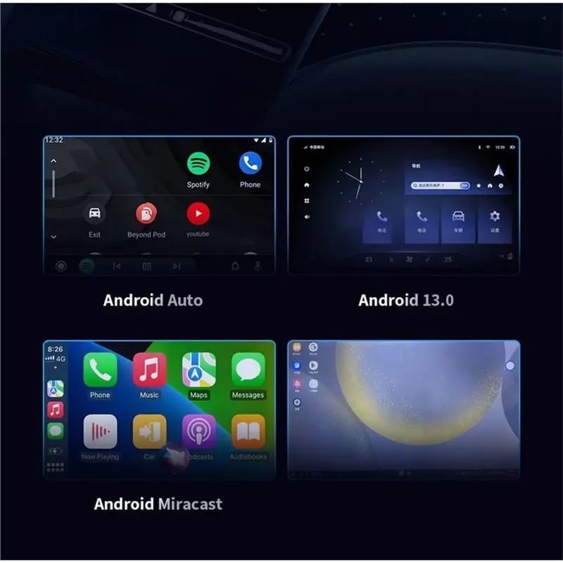 【AC77 Top !! 】Airplay 6-In-1 Wireless Carplay Adapter Android Auto With Baby Monitor Camera, 1080P Rear View Car For Baby Pet