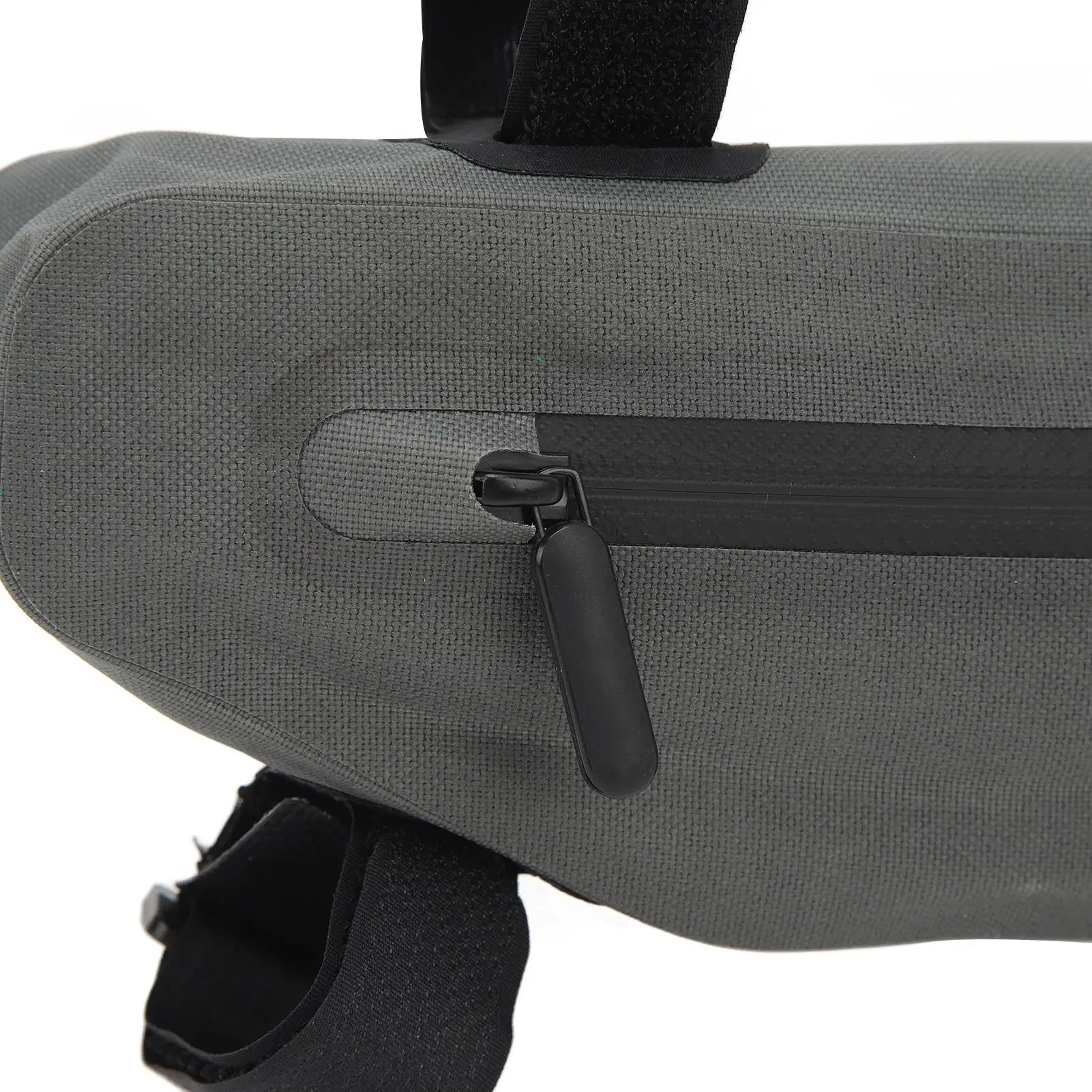 Waterproof Bike Frame Bag with Adjustable Strap - Silky Inner Lining, Wear-Proof Grey Under Top Tube Storage