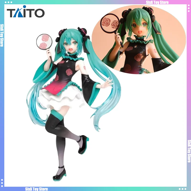 

Original Taito Hatsune Miku Figure Costumes Cheongsam Miku China Dress Collection Figurine PVC Model Statue Doll Kids Toys Gifts