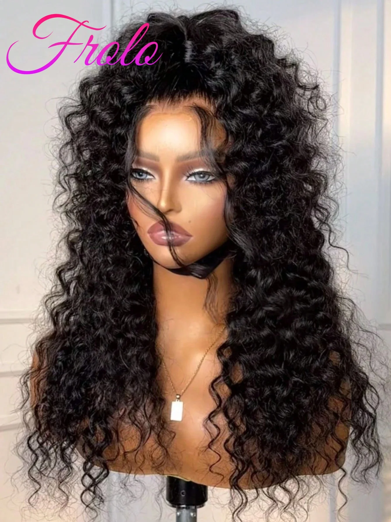 

200 Density Deep Wave Human Hair Wig 360 Full Lace Wig Human Hair Pre Plucked Brazilian Full Lace Curly Human Hair Wig For Women