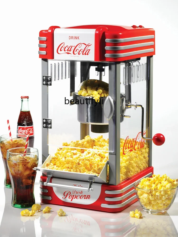 

Retro popcorn machine household mini commercial stall fully automatic small electric