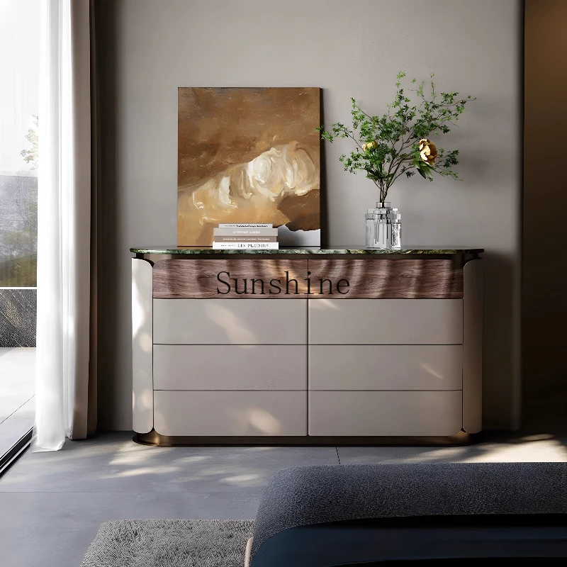 

Light luxury six buckets dining side fashion high-end living room bedroom TV storage cabinet
