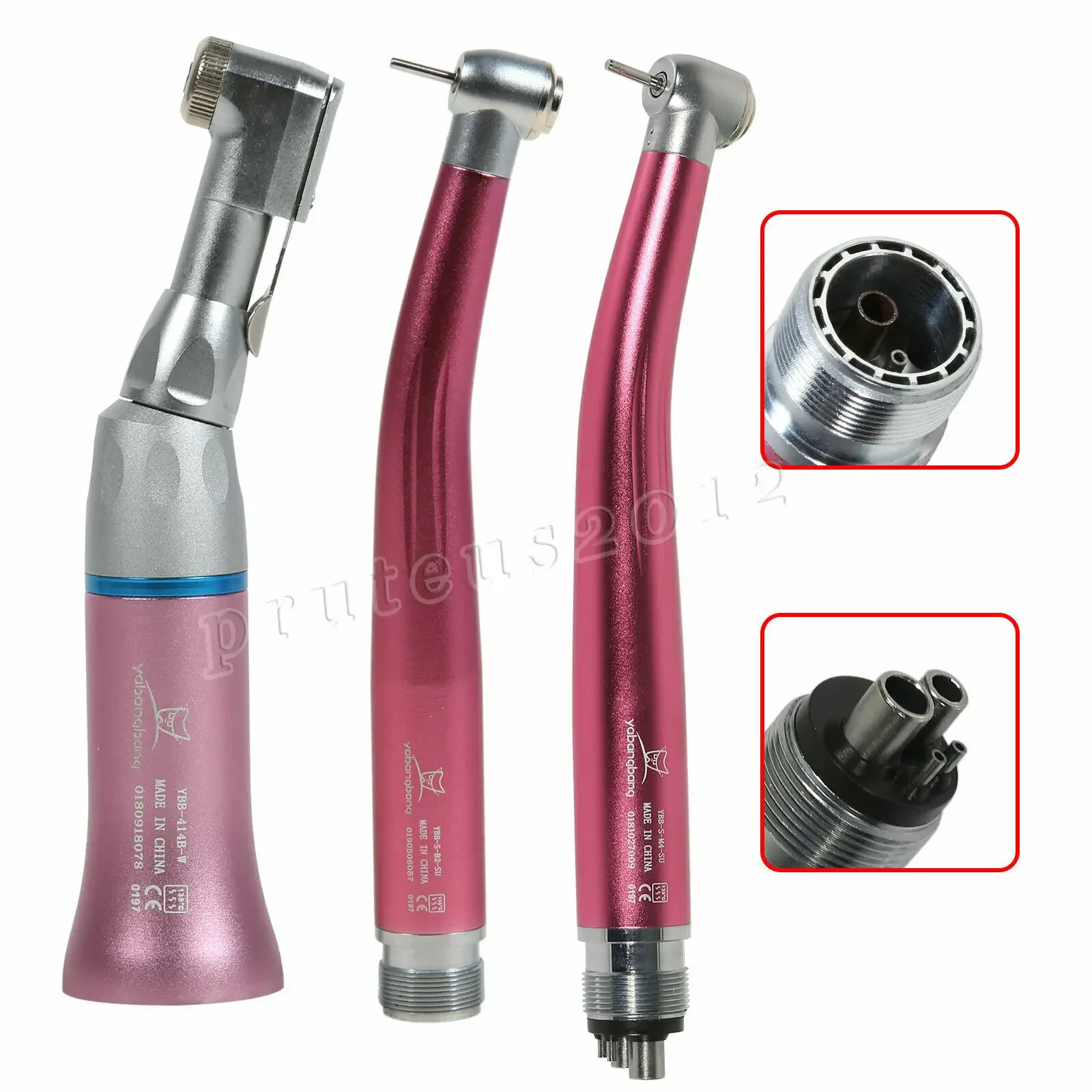 Dental Slow Low Contra angle Handpiece/Standard Head High Speed Handpiece 2/4 Hole NSK Pana Max Style pink Color dental supplies