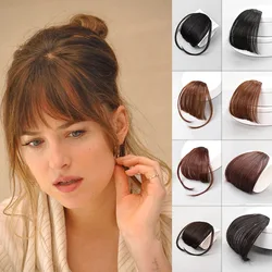 Synthetic Wig Air bangs Natural Short Fake Hair Fringe Extension For Women Everyday Wear