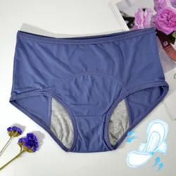 Cuecas impermeáveis para mulheres, calças menstruais, à prova de vazamento, respirável, cuecas, highWaist, meshshort, lingerie sexy, calcinhas