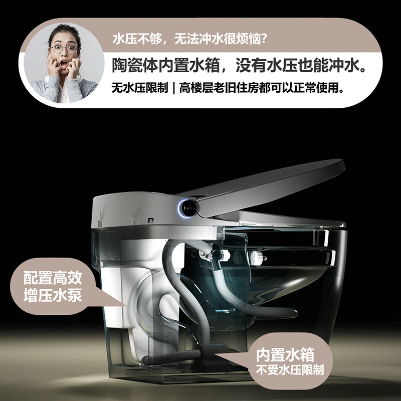 

Унитаз с автоматическим открыванием крышки, подогревом, сифонным смывом, серым ободком, сертифицированный Watermark