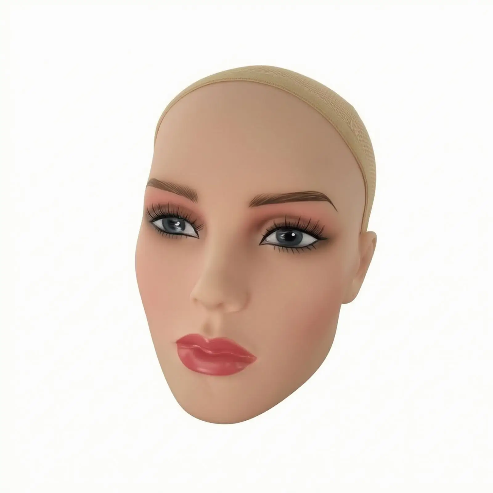 Rotating Hairpiece Mannequin Head Smooth Female Mannequin Head Life-Size for Cosmetic Specialists, Home Creators, Salon,