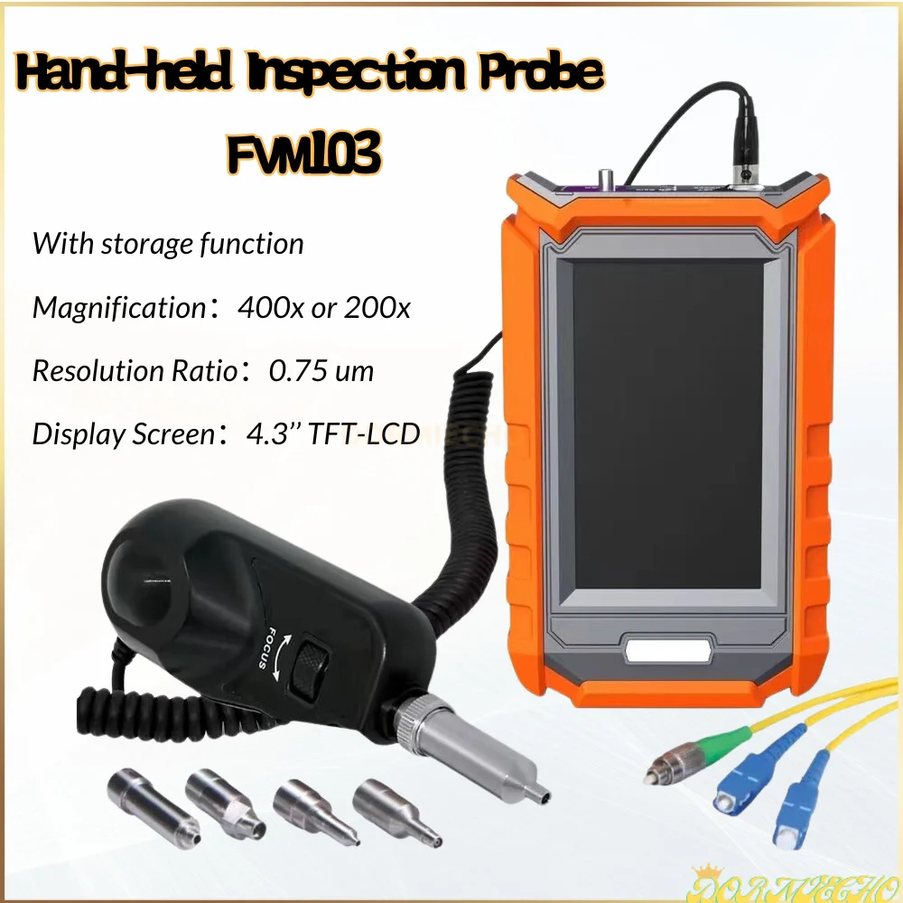 FVM103 with Storage Function 200/400X Switchable Inspection Probe Including Standard with 4 Upc Adapters with Cleaning Products