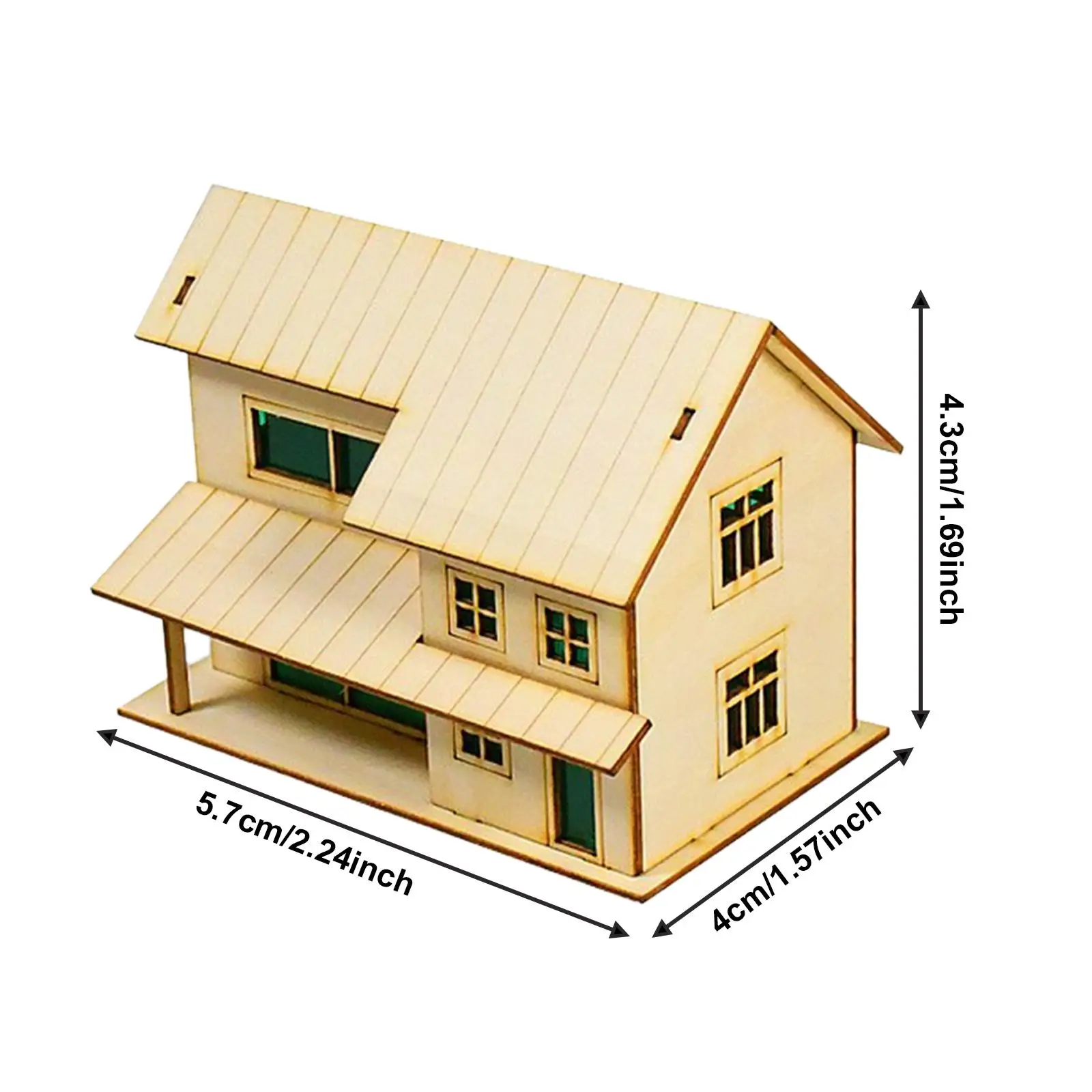 1:72 Scale Miniature House Architecture Scene DIY Building for Landscape Layout Sand Table