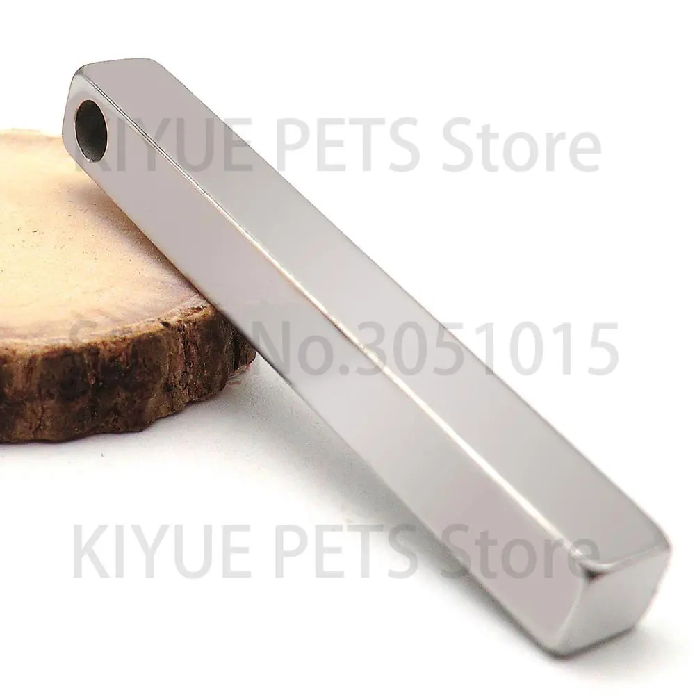 50Pcs Four-sided columns Stainless Steel keyring