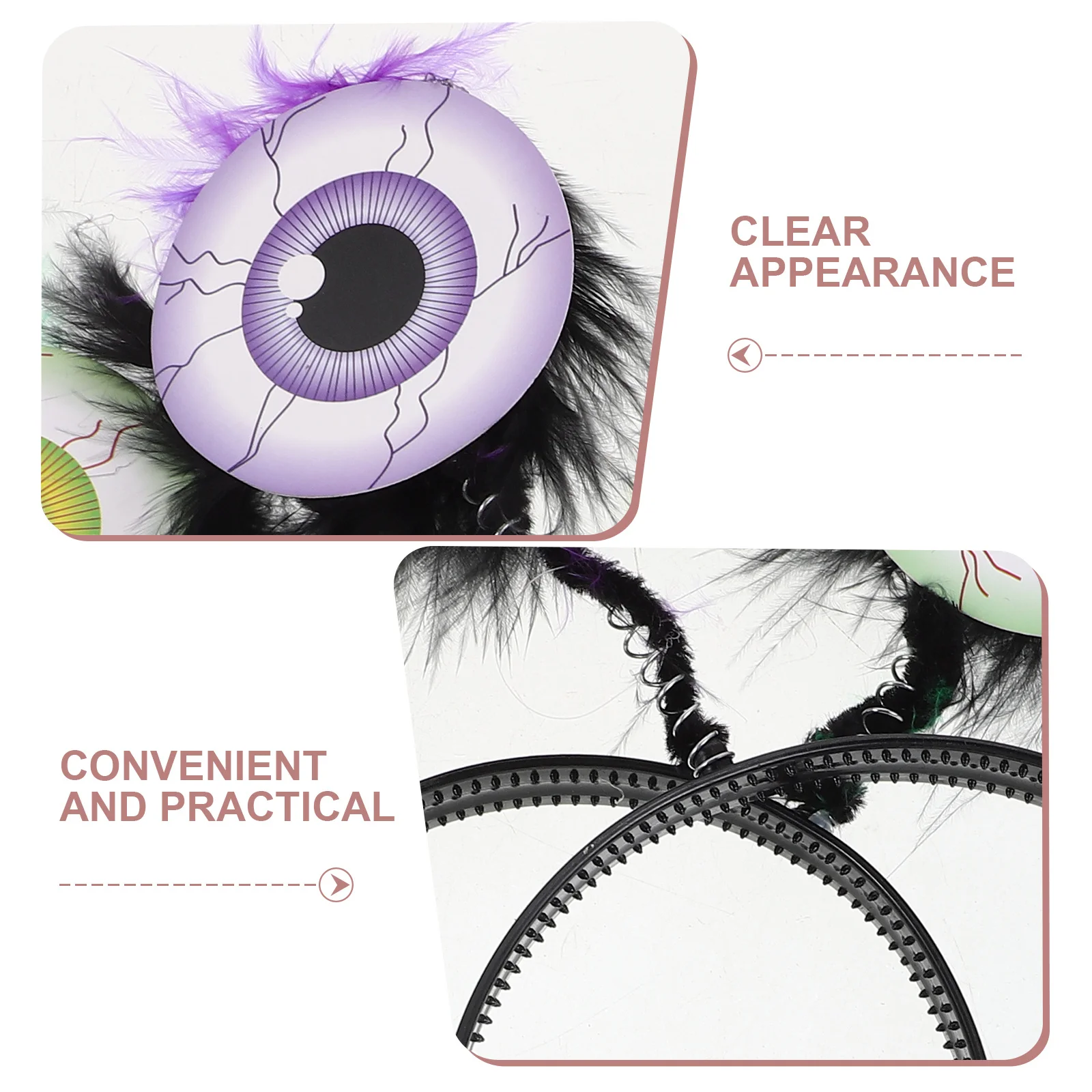 Bandeau globe oculaire d'halloween, 4 pièces, Unique, effrayant, grand Design, Flexible, léger, confortable pour enfants et adultes, fête costumée