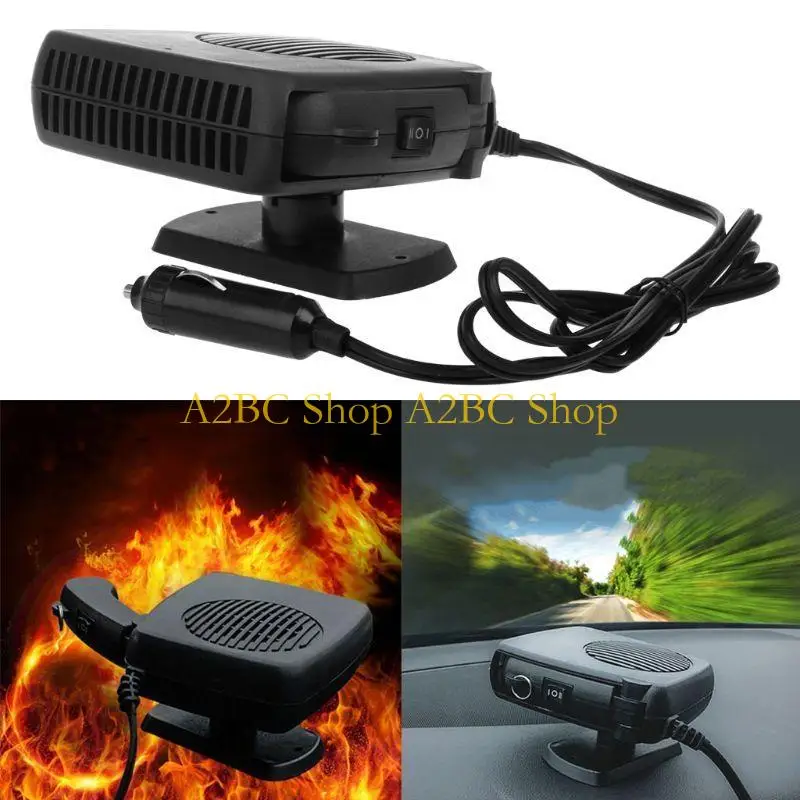 A2BC 2 In 1 Car Portable Ceramic Heating Cooling Heater Fan Defroster Demister for DC