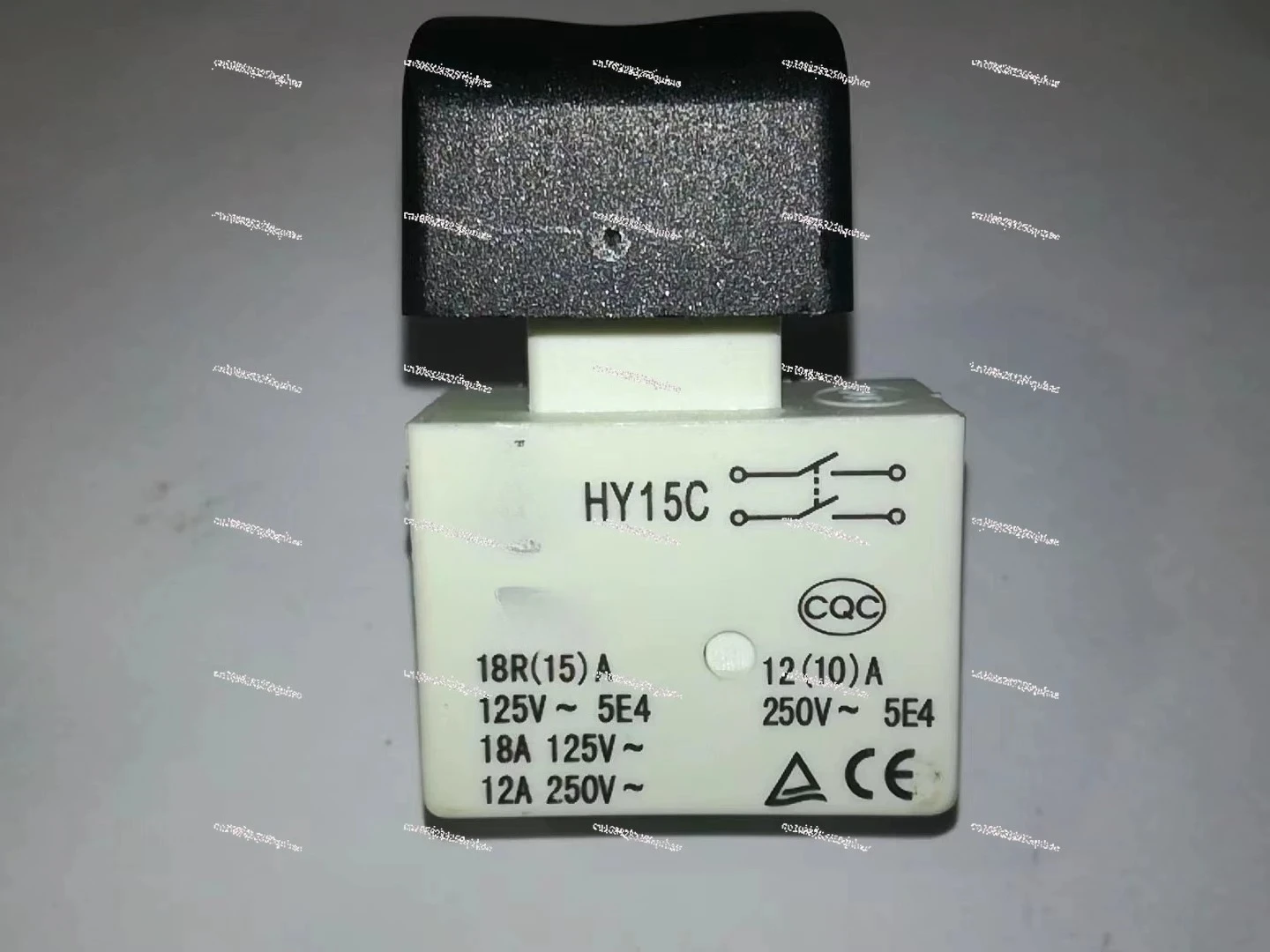 New bakelite milling double on-off switch 250V12A KEDU HY15C (black square cap) closed