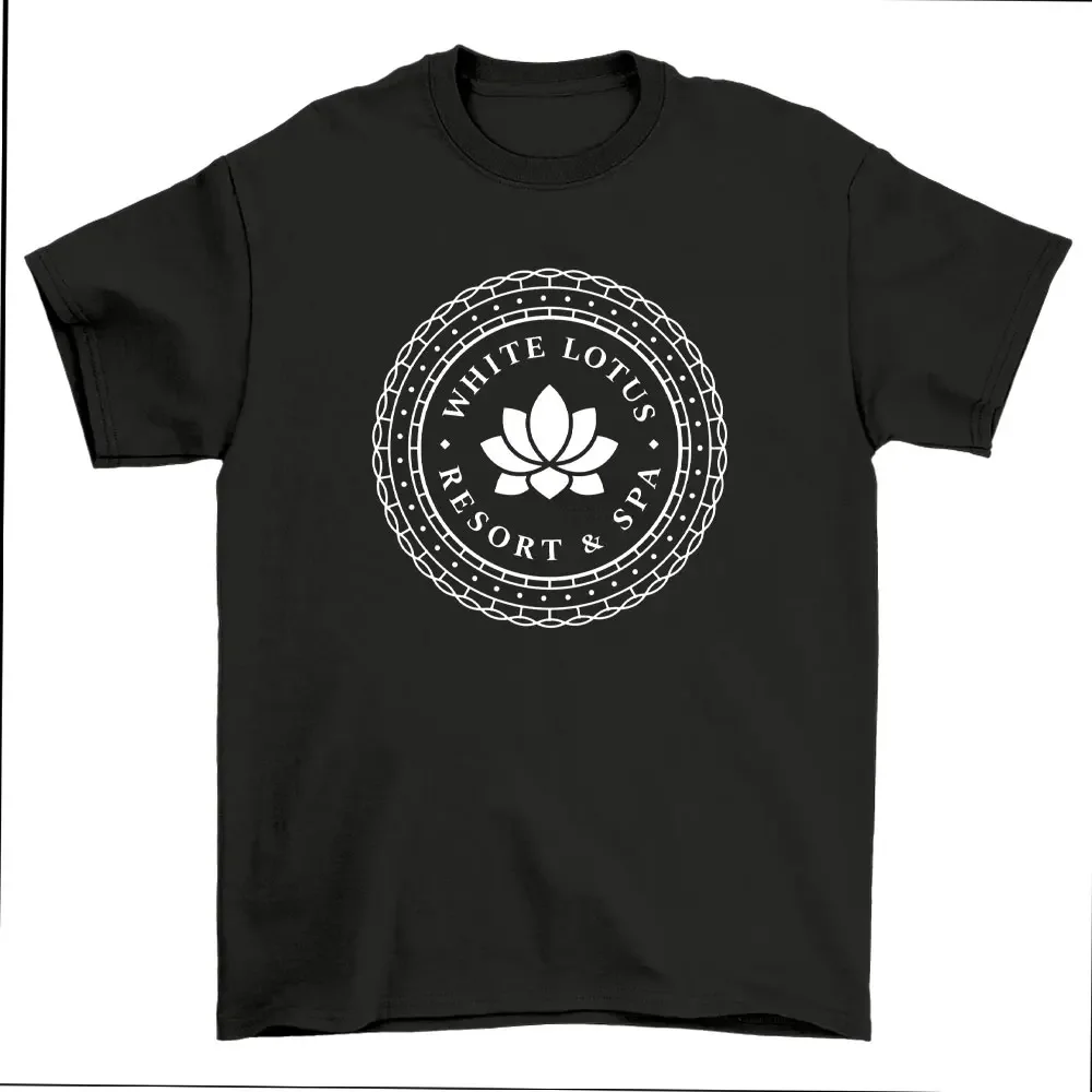 الأبيض لوتس منتجع و سبا كريست قميص برنامج تلفزيوني تي شيرت الصيف القطن وتنفس قمصان الجرافيك تي شيرت Y2k الملابس عادية التي شيرت #4