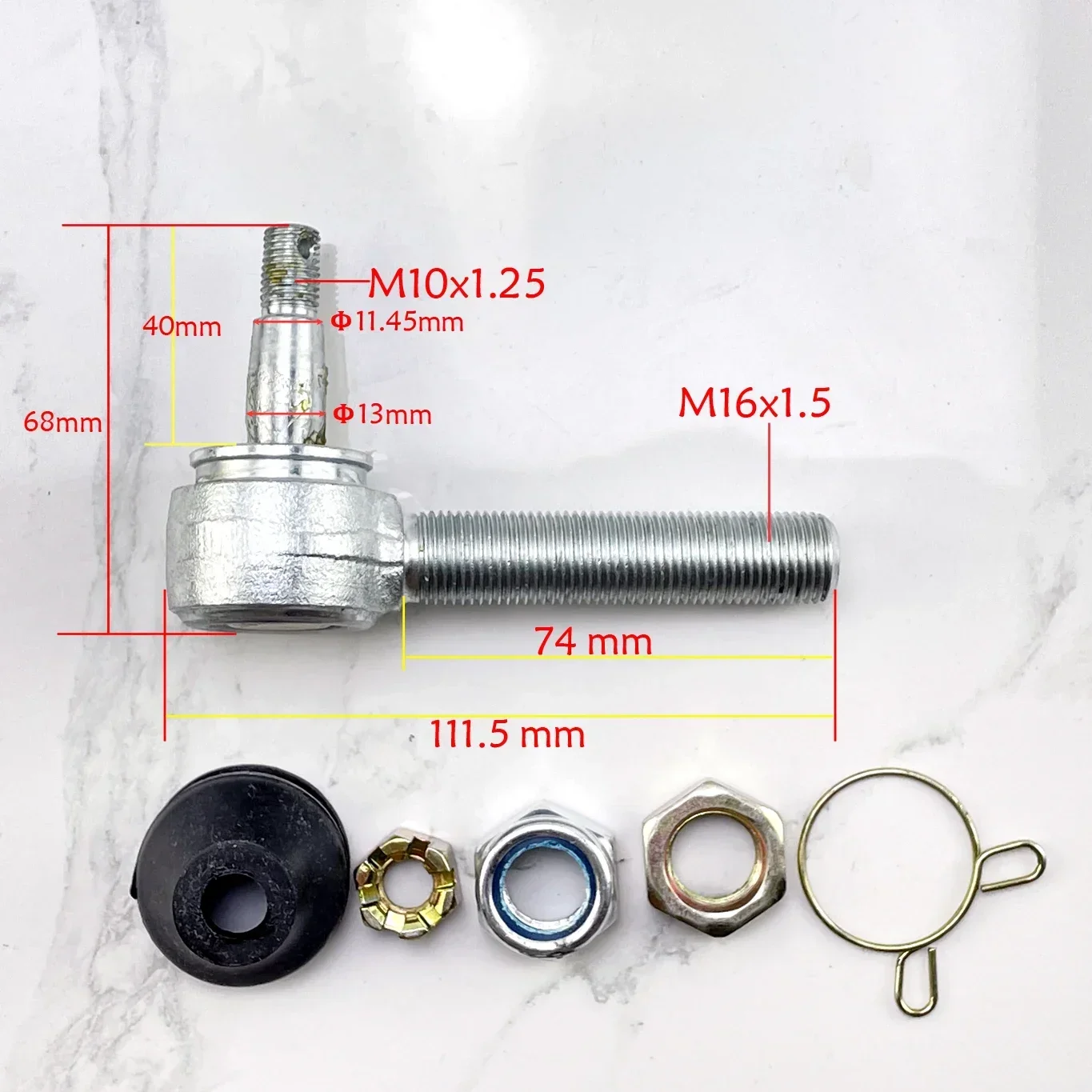 A-ARM LAEGER Ball Joint 10mm & 16mm TOP Upper Arm For ATV 125cc 110cc 50cc ATV Quad UTV Accessories Spare Parts