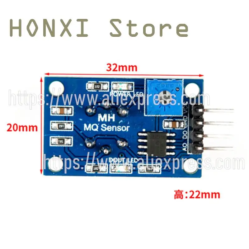 1 pz MQ-135 modulo di allarme sensore di rilevamento gas nocivo qualità dell'aria