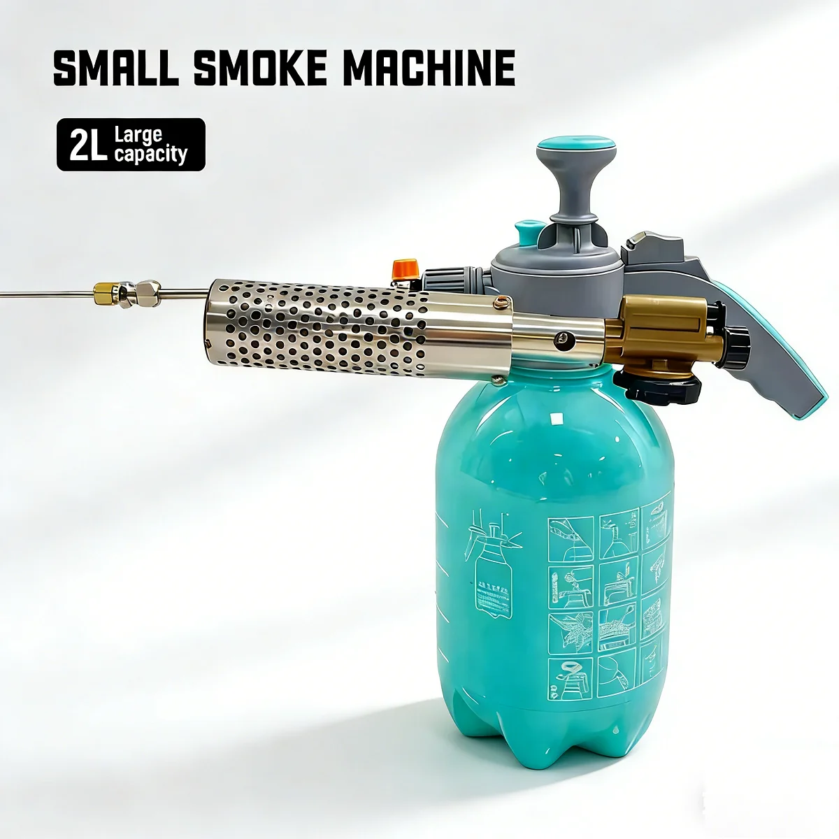 

Мини-генератор тумана (фоггер) 2 л, портативный термический распылитель для борьбы с вредителями на открытом воздухе, дезинфекции и сельскохозяйственного опрыскивания