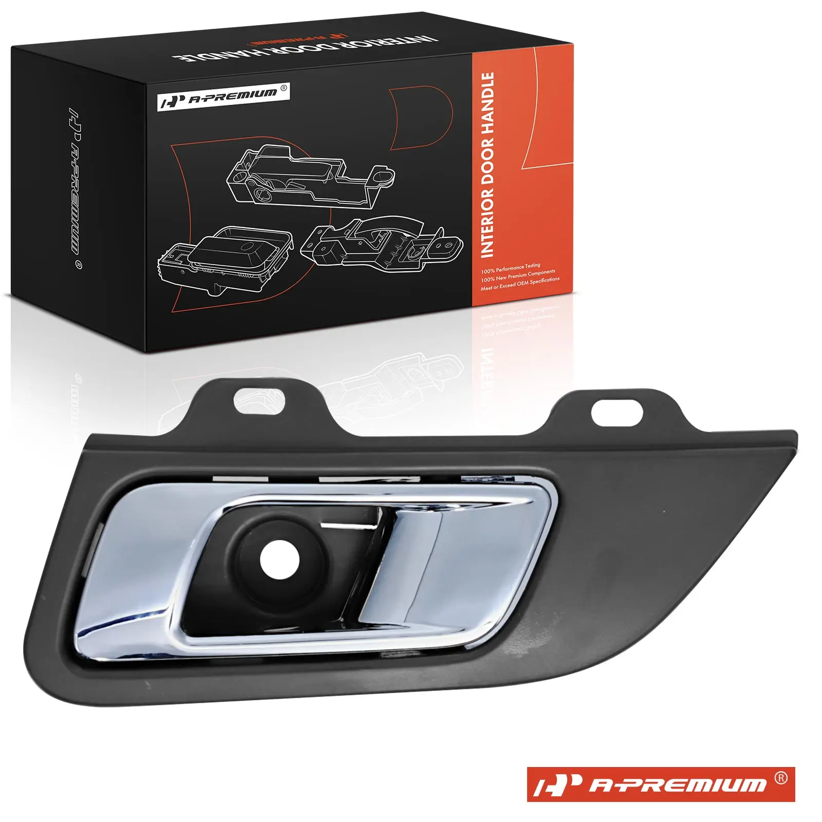 A-Premium Rear Driver Side Chrome & Brown Interior Door Handle for Lincoln MKS 2009-2012