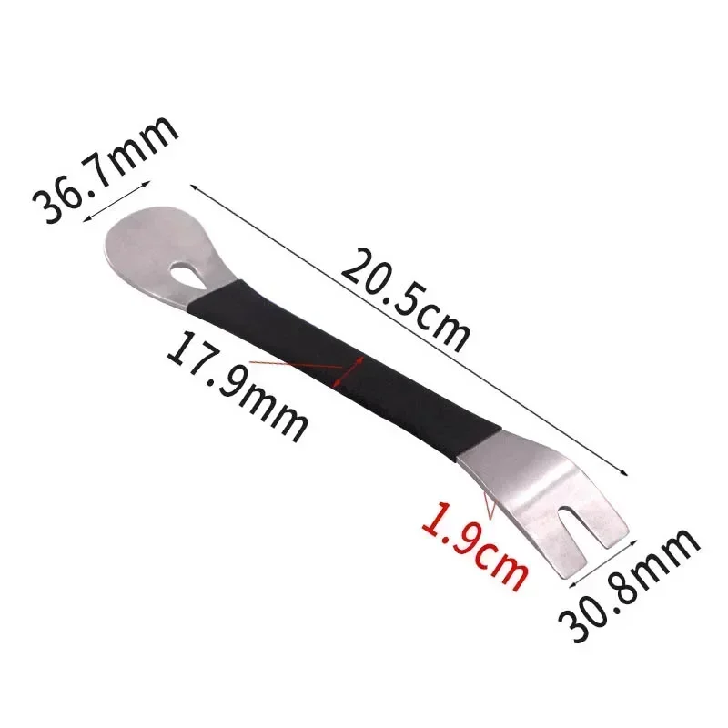 Auto Trim Removal Tool Rvs Koevoet Twee-End Interieur Deur Panel Audio Terminal Fastener Remover Gereedschap Reparatie crowbar