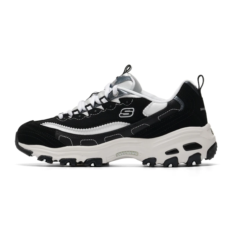 Skechers Women's Casual Shoes Retro Panda Shoes Thick-Soled Height-Increasing Breathable Lightweight Comfortable Memory Foam Insole Dad Shoes 149463-Bkw