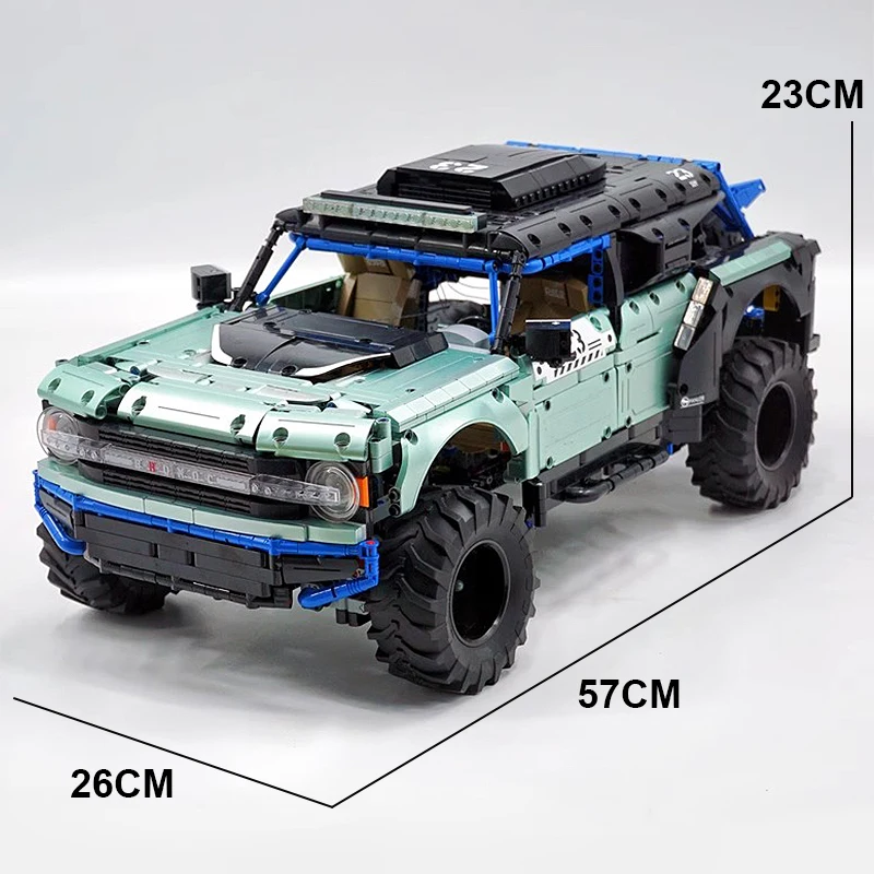 PANLOS 673101 MOC Green Red Technical Off-road Vehicle Model Building Blocks Bricks Puzzle Toy Christmas Hallowee Gifts For Kids