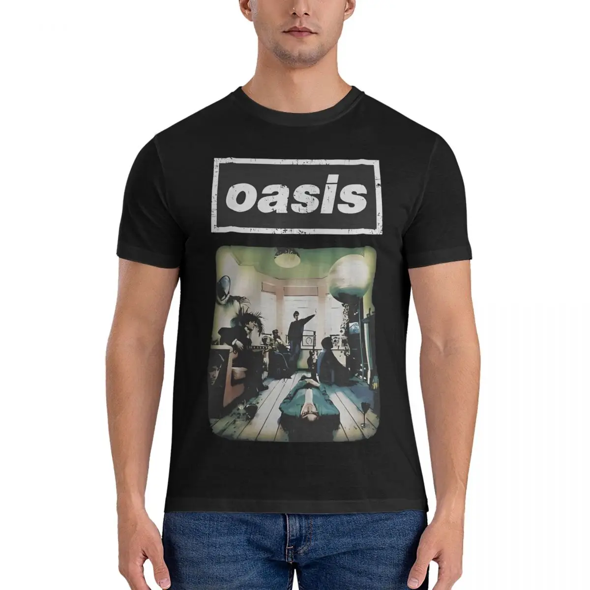 Men's Rock 90'S Musical Band T Shirt O-Oasis Pure Cotton Tops Unique Short Sleeve O Neck Tee Shirt Gift Idea T-Shirts