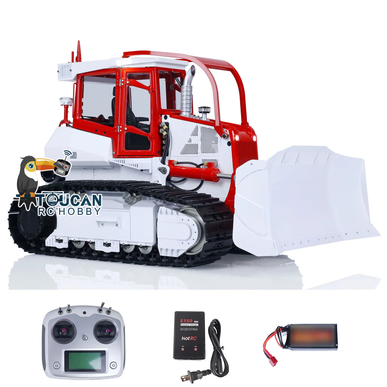 Customized LESU Aoue 850K 1/14 RC Hydraulic Dozer RTR Metal Bulldozer Model Painted Assembled Toy Light Sound Systems THZH1662