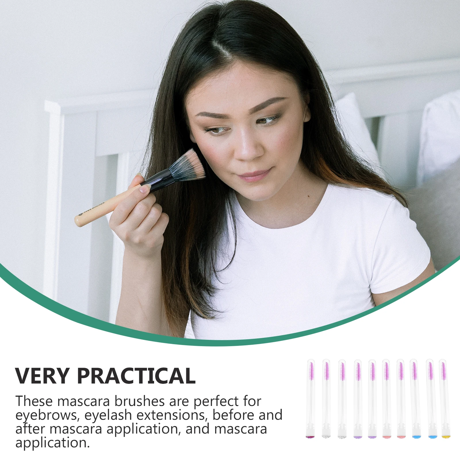 10 pz Mascara Per Ciglia Pennello Tubo Applicatore Portatile Per Il Trucco Da Viaggio Piccolo Pettine di Bellezza Bacchette Ciglia Sopracciglio Mascara applicatore