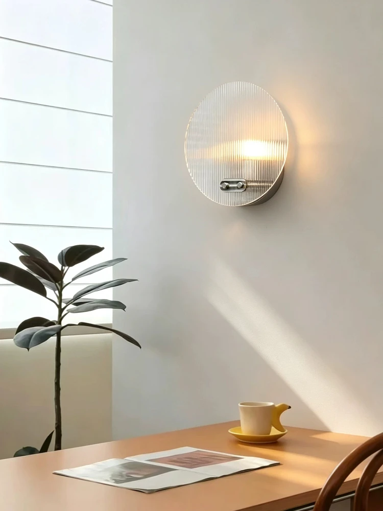 Modern minimalist Metal Acrylic Led Wall Lamp Stripe Round light Nordic Living room Bedside Bedroom Decor wall Sconce Lights