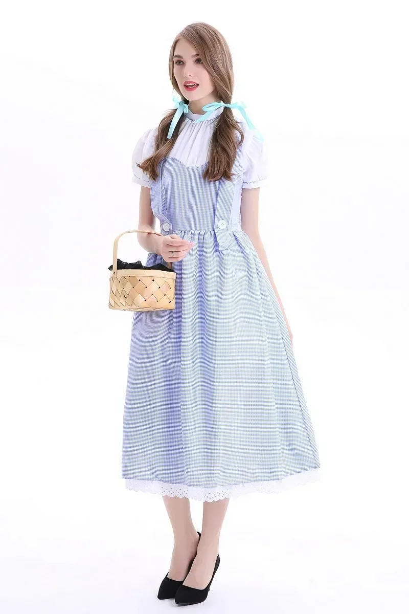 بدلة لعب الأدوار لحفلة الهالوين للنساء البالغات فستان لوليتا فرنسي على الطراز الفيكتوري زي نادلة الخادمة