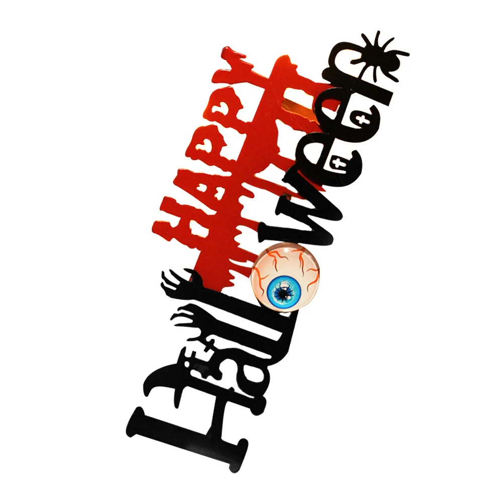 

Halloween Iron Table Sign Elegant Holiday Party Ornament for Halloween Table Decor Adornments Party Supplies Festival Ornament