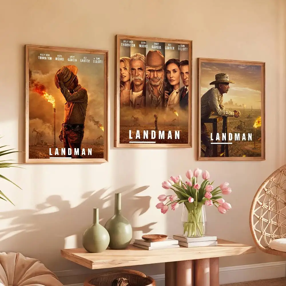 ملصق لاندمان من المسلسلات التلفزيونية يطبع ذاتي اللصق للمنزل مناسب لتزيين غرفة المعيشة #2
