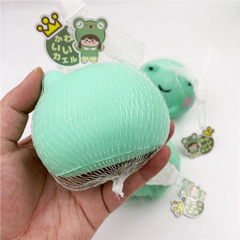 Cute Simulated Cartoon Frog PU Slow Rebound Toys Creative Soft Pinch Music Fidget Toy Children Adult Decompress Venting Toys