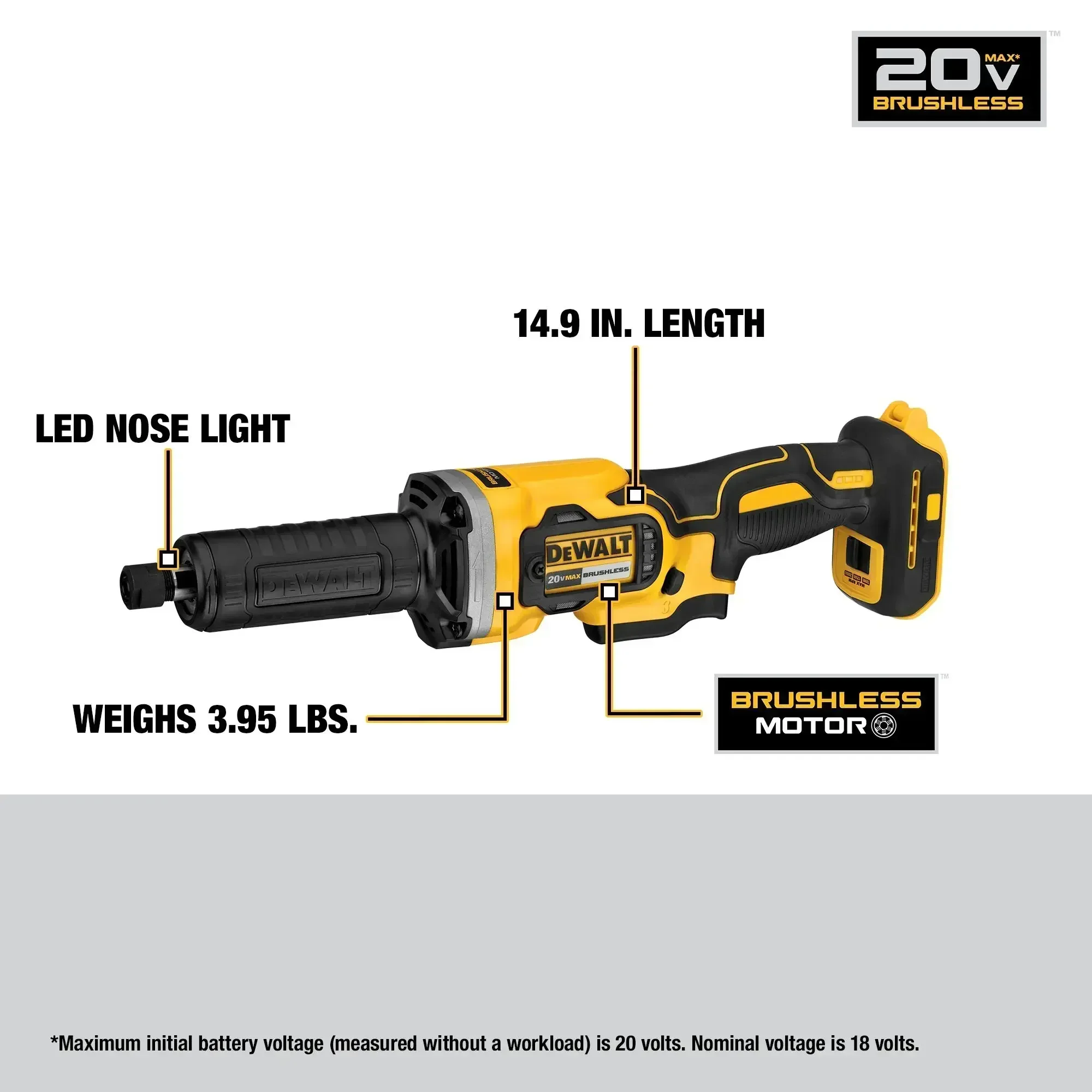 DEWALT DCG426 Polishing Machine Straight Grinding 20V Lithium Power Tools Brushless Cordless Variable Speed Dewalt Die Grinder