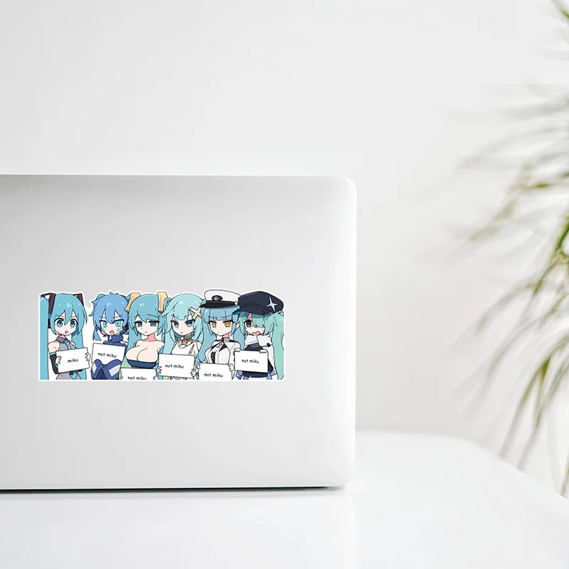 Hatsune Miku Secondary Cartoon Car Stickers Personalized Decorative Laptop Stickers Decorative Stickers