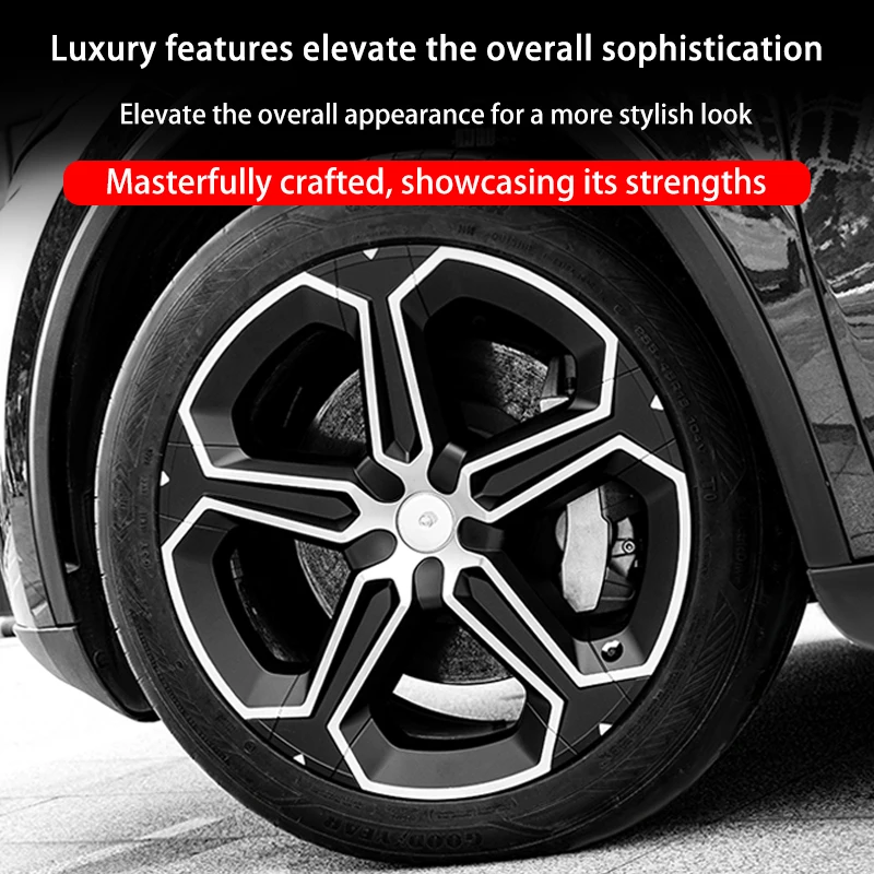 4 قطعة 19 بوصة عجلة Hubcap غطاء ل تسلا نموذج Y Juniper 2025 + محور قبعات زهر البرقوق نمط غطاء عجلة غطاء حافة كاملة الملحقات