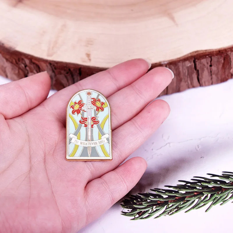 To Whatever End Hard Enamel Pin Throne of Glass inspiration Badge Brooch