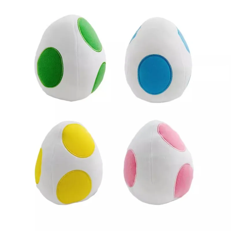 

New 21cm Large Super Marios Cute Yaoxi Dragon Egg Four-color Dinosaur Egg Pink Yellow Blue-green Plush Toy Holiday Gift