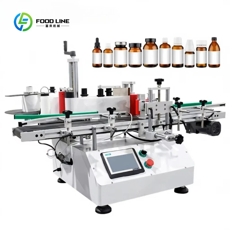 Customized Industrial Automatic Desktop Labeling Machine for Small Businesses Adhesive Label Sticker Printing