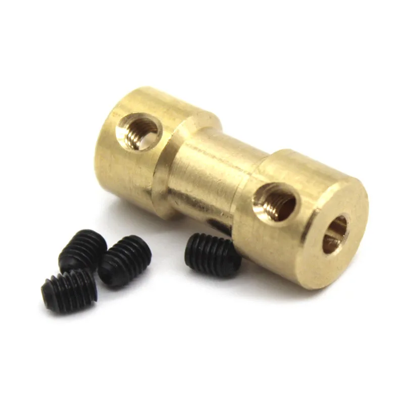 Brass Rigid Motor Shaft Coupling Coupler Motor Transmission Joint Connector Sleeve Adapter 2mm 2.3mm 3mm 3.17mm 4mm 5mm 6mm
