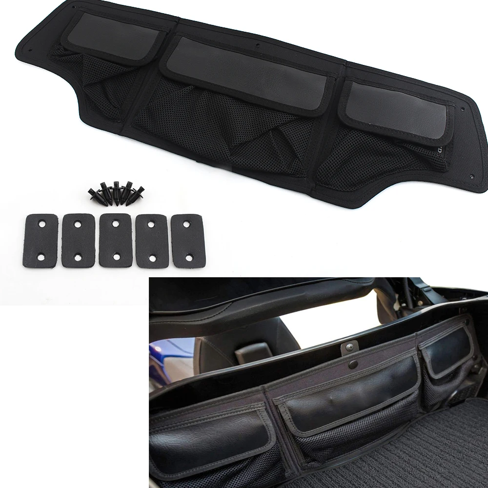 For Honda Goldwing GL1800 Tour DCT Airbag 2018-2020 Black Motorcycle Rear Trunk Organizer Bag Storage Tool Pockets Pouch