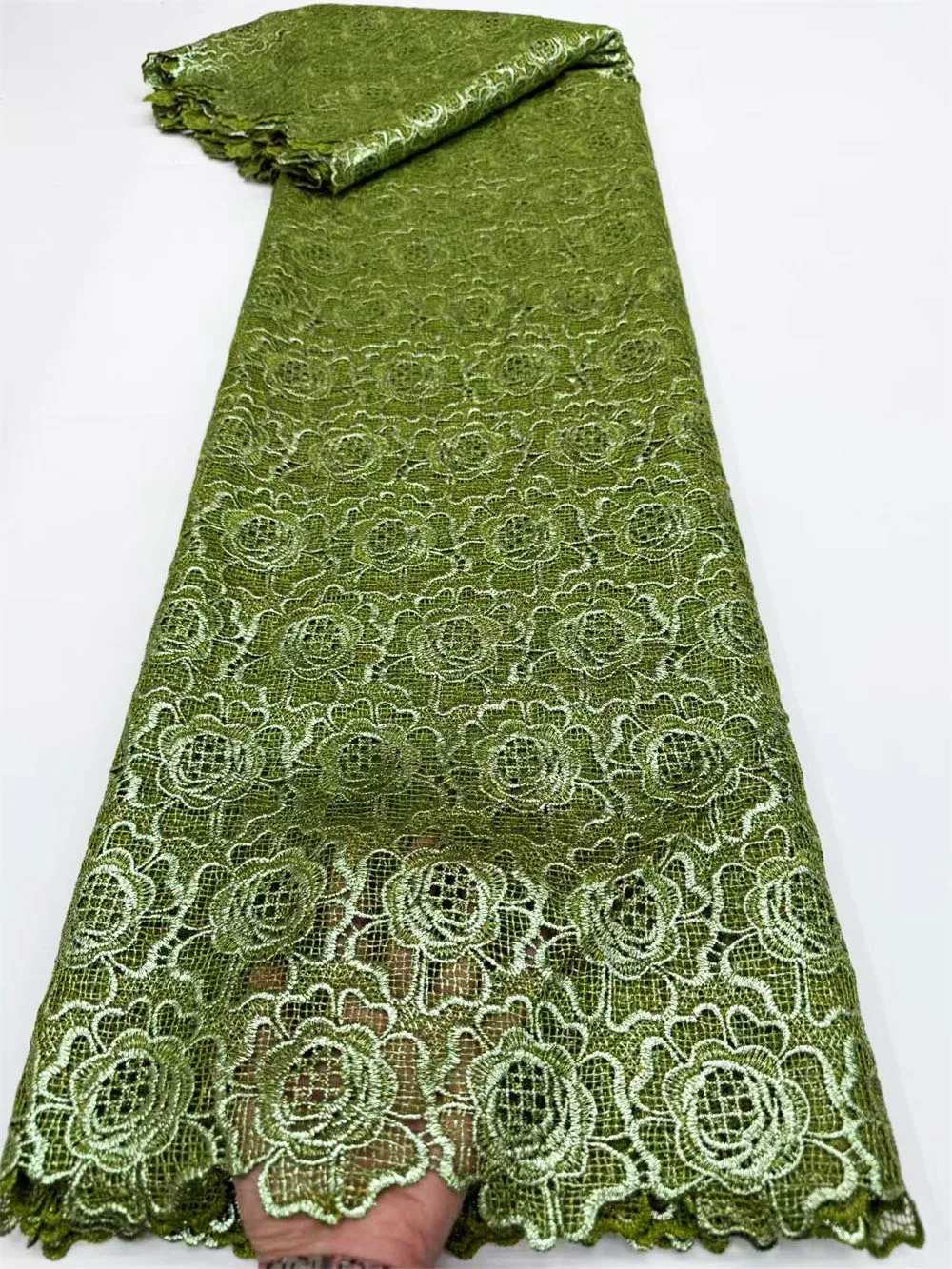 

Gold Plated Embroidery Water Soluble Lace Fabric Exquisite Guipure Lace Unique African Cord Fabric Dubai Abaya Sewing CO1188