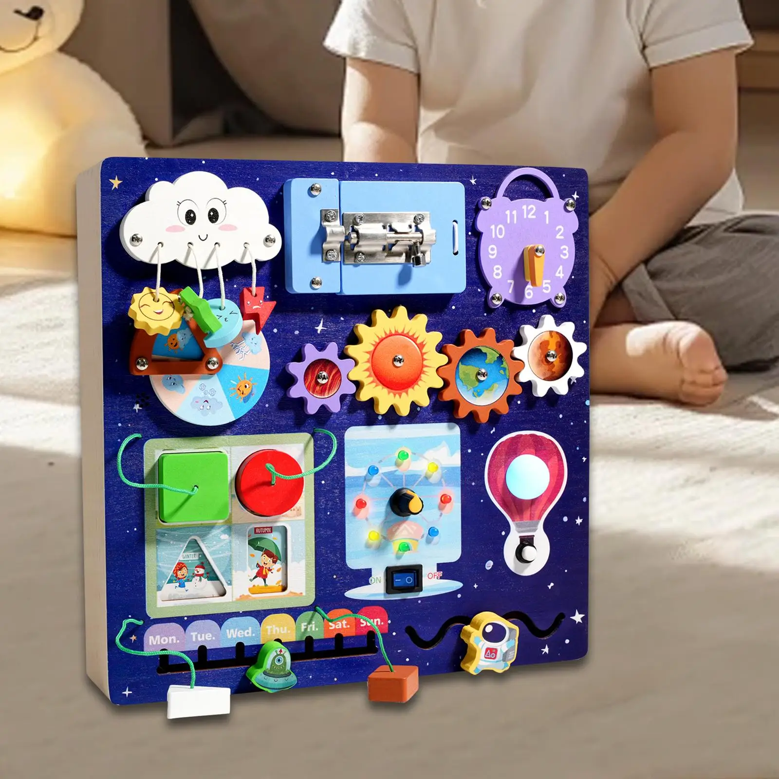 

Universe Exploration Busy Board Versatile Learning Toy for over 3 Years Old