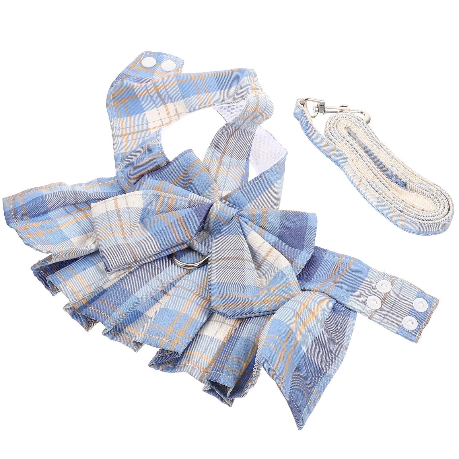 Rabbit Harness Leash Set with Bow Decor Soft Adjustable Comfort Fit for Bunnies Small Pets Indoor Outdoor Use Easy Wear Take Off