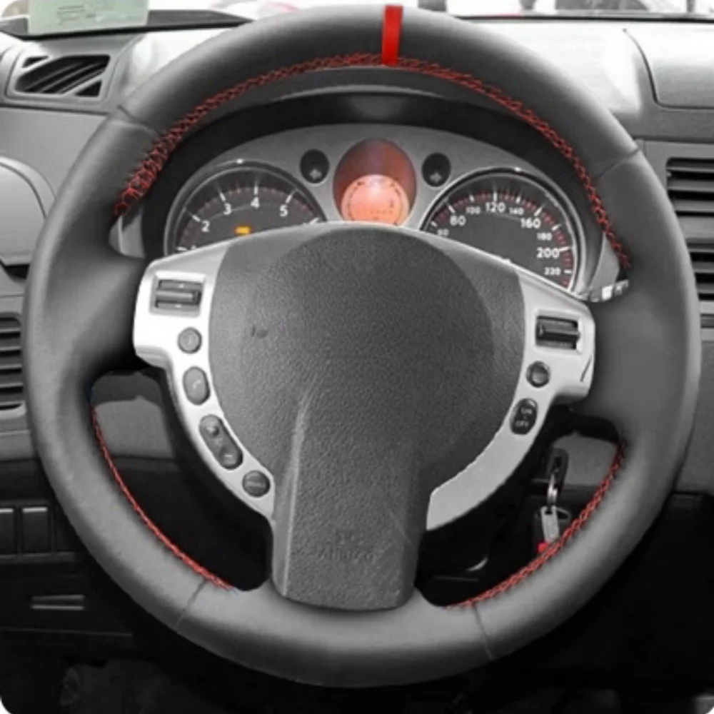 

Black Car Steering Wheel Cover DIY Microfiber Leather For Nissan Qashqai Rogue X-Trail Sentra 2007-2013 Automobile Accessories