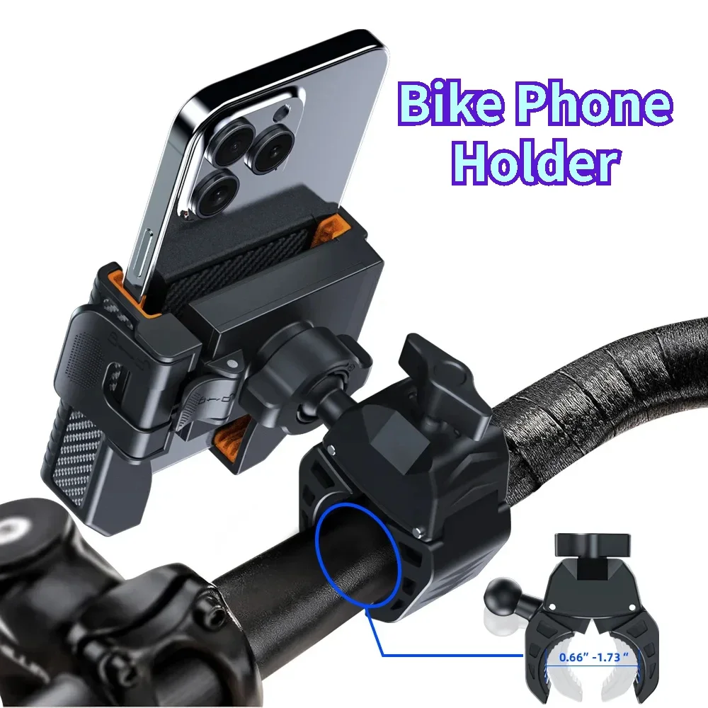 Motorfiets Telefoon Mount, 2024 Upgrade Fiets Telefoon Houder, Motorfiets Telefoon Mount - , Compatibel Met Alle Telefoons 4.5-7"